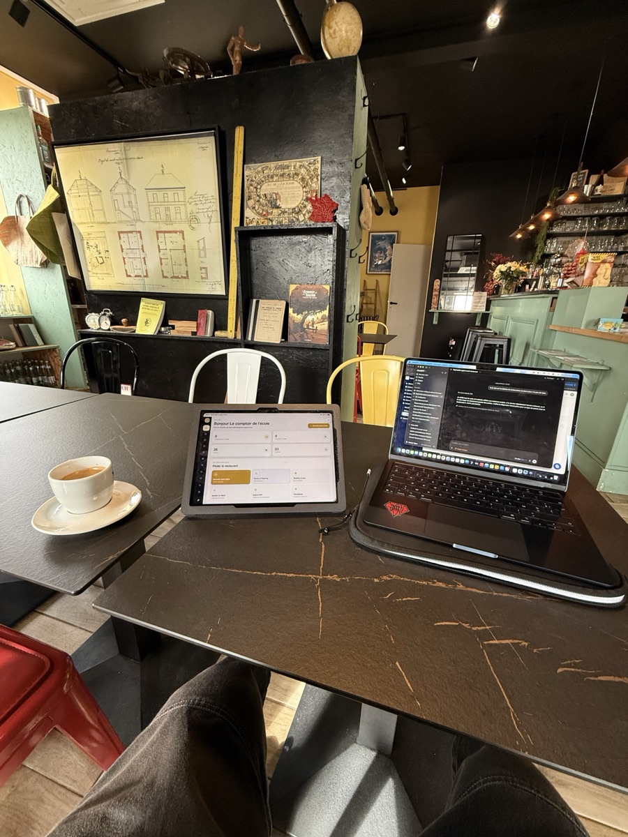 Création du logiciel sur place, au Comptoir de l’école à Monts-sur-Orne